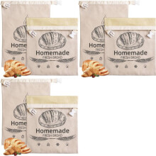 6pcs Beeswax Bread Bag, Suit for Sourdough and Homemade Sourdough, Food Storage Bag, Suit for Freeze and Preserve