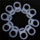 80 Pcs Button Silicone Ring Mam Pacifier Holder Mannequin Clip Adapter Transparent 3
