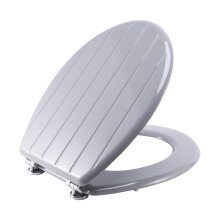Universal Toilet Bathroom WC Easy Fit Including Fittings Wooden W/C New Gray