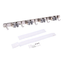Wall Mounted Mop Brush Broom Organizer Hanger Holder Storage Rack 4 Clips 5 Hocks