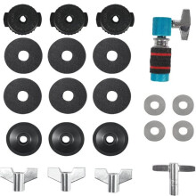 21PCS Cymbal Replacement Accessories with Hi-Hat Clutch,Drum Cymbal Pads Include Wing Nuts Replacement for Drum Set