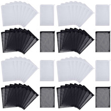 64 PCS Aquarium Mesh Media Filter Zakken, Nylon Media Filter Mesh Zakken met Rits (voor Deeltjes Koolstof), Bio Balls