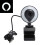 Webcam com foco automático rápido e preciso, microfones duplos com cancelamento de ruído, luz de preenchimento circular ajustável de alta 4
