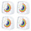 4X 60-Minute Visual Timer with Night Light, Countdown Timer,Pomodoro Timer with Rainbow Pattern for Kids White 1