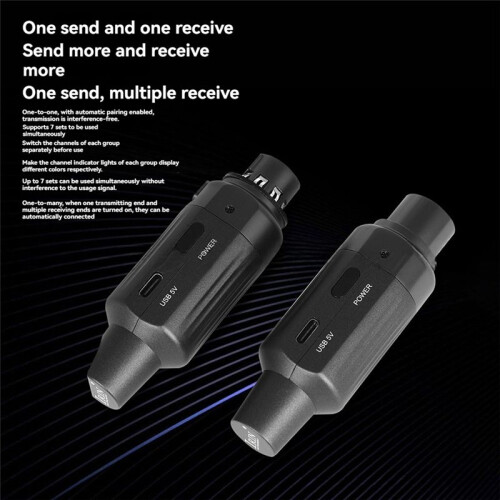 IRIN ARC2 Wireless Microphone System XLR Microphone Transmitter Receiver for Dynamic/Harmonic Mics/PA/Mixer/DSLR Camera
