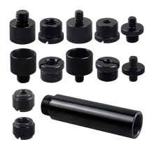 13 Pack Microphone Stand Adapter Screws with Extension Tube,Screw Mount for Mic Boom Arm,Projector Stand Arm,Fill Light