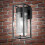 LED Rectangular Outdoor Wall Light Clear Metal Lantern Garden Wall Lamp(Include Bulb)White Light 9