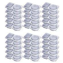 Condimentcontainer met Dubbel Compartiment en Deksels - 3 Oz 2-Compartimenten Snackcontainers Herbruikbare Sauscontainers 30st