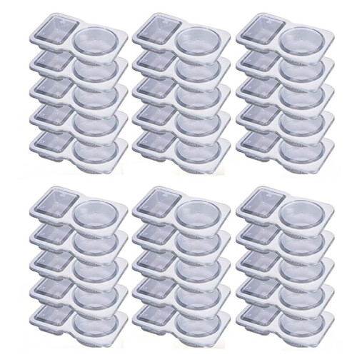Double Compartment Condiment Container with Lids - 3 Oz 2 Compartment Snack Containers Reusable Sauce Containers 30PCS