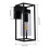 LED Rectangular Outdoor Wall Light Clear Metal Lantern Garden Wall Lamp(Include Bulb)Warm Light 9