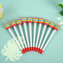 10 Stuks Regenboog Lolly Drumsticks voor Kinderen, Zachte Percussiestokken met Schuimkop