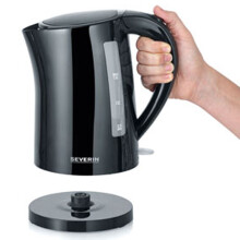 Vannkoker, 1,5L, 2200W, svart, skjult element