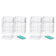 40Pack Audio Cassette Storage Cases - Clear Plastic Cassette Tape Cases -Audio Storage Solution 4.28x2.75x0.6Inch(LxWxH)