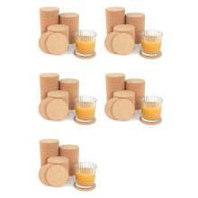 Conjunto Porta-Copos Cortiça com 250-3,5 Polegadas Redondas,Almofadas Ecológicas para Bebidas para Casa,Escritório,Bar,Perfeitas para Mesas