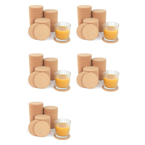Conjunto Porta-Copos Cortiça com 250-3,5 Polegadas Redondas,Almofadas Ecológicas para Bebidas para Casa,Escritório,Bar,Perfeitas para Mesas