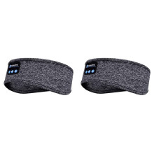 2X Headphones Sports Sleep Headband Elastic Wireless Headphones Music Eye Mask Wireless Headphone Headband B