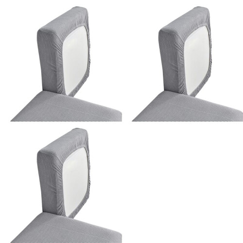 6X Stretch-Sofakissenbezug, Hochelastischer Stoff, Sofasitz, Sofabezug, Stoff, Sofakissenbezug, Grau