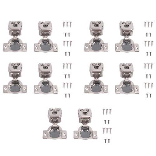 10 Pack 1-1/4 Inch 3D Overlay Soft Close Concealed Hinges for Face Frame Door, Control Closing Speed,105 Open Angle