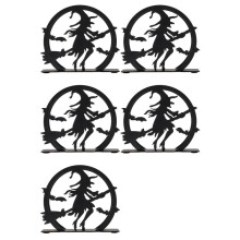 5X Halloween Servettförvaringsställ, Witch Desktop Servettförvaringslåda Matbord