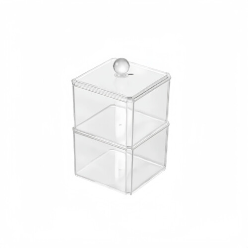 Storage Box Acrylic Square Canister for Storage Use