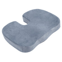 Memory Foam Cushion Back Pain Relief Orthopedic Pillow Office Chair Coccyx Gray