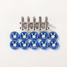 1Set Billet Aluminum Fender Bumper Washer Bolt Engine Bay Screw Dress Up Kit JDM M6x20mm Bolts
