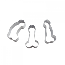 Funny Valentine Party Cookie Cutter 3-Pack - Stainless Steel Baking Tools for Fondant & Biscuits