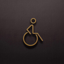 2025 Acrylic Public Toilet Sign: Handicap Restroom Wall Sign - Self-Adhesive Disabled Wheelchair Symbol Decal For Hotels Shops Offices Public Space