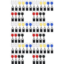 60 Pieces Retractable Lighter Clip Assorted Color Lighter Holder Keychain with Clip Classic Lighter Cover, Single Clip