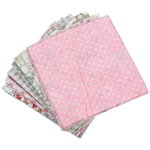 200Pcs 10x10cm Square Floral Cotton Fabric Patchwork Cloth For DIY  Sewing 2
