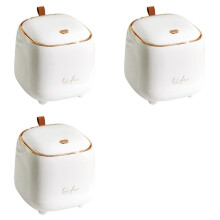 3X Countertop Trash Can , Waste Can with Press Type Lid, 0.5 Gallon/1.5 Liter Wastebasket Trash Can Dispenser,White