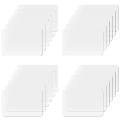 Transparent Kitchen Mat,Coffee Table Mat,Table Protector,Waterproof Placemats,Worktop Saver,Placemat Set 16 Pieces
