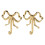 4PCS Decorative Bow Hanger Towel Hook Bow Shaped Hat Hooks Brass Bow Shaped Hat Hooks Hanging Towel Hook,Small 4