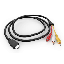 Hdmi To Rca Cable, 1080p 5ft/1.5m Hdmi Male To 3-rca Video Audio Av Cable Connector Adapter Transmitter Compatible With Tv Hdtv Dvd