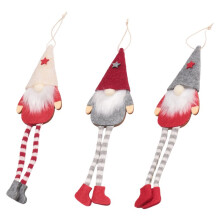 3 Pack Christmas Faceless Long Leg Gnome Santa Xmas Tree Hanging Drop Ornament Doll Decorations for Home Pendant Gifts