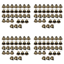 120 Pcs Bells Small Bells Brass Bells Vintage Bells with Hooks for Hanging Wind Chimes Making Dog Training