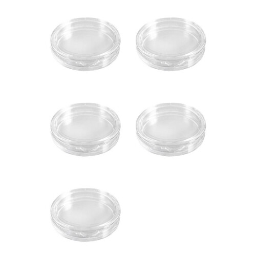 50 Pcs Small Round Transparent Plastic Coin Capsules Box 40mm