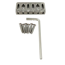 6 String Headless Guitar Bridge String Lock for 6 String Headless Electric Guitar Silver