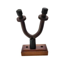 Guitar Hanger Wall Mount Wall Hangers Hooks Holder Stand Wood Display with Screws - Easy to Install - Fits Acoustic, Electric, Bass Guitars