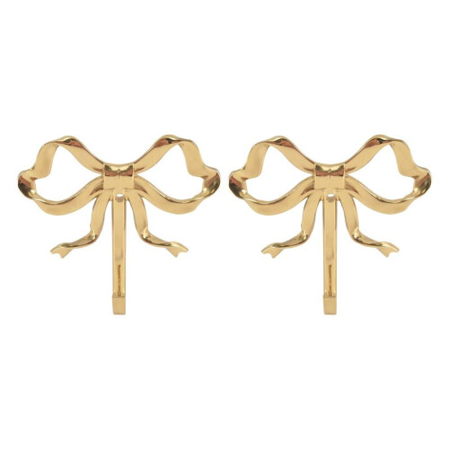 4PCS Decorative Bow Hanger Towel Hook Bow Shaped Hat Hooks Brass Bow Shaped Hat Hooks Hanging Towel Hook,Small 1