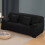 2/3 Seater Sofa Slipcover Stretch Protector Soft Couch Cover Washable Easy Fit black 8