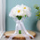 Artificial Rose Calla Arrangement White Color Everlasting-6196 5