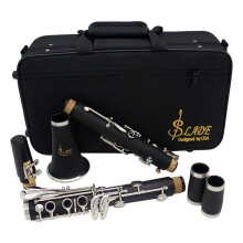 SLADE Bb Clarinet 17 Keys Bakelite Wooden Instrument Tenor Clarinet with Case, Reeds & Accessories
