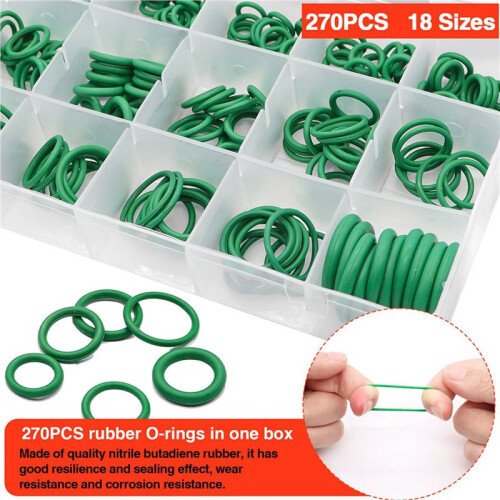 Car A/C Repair Kit 540 St O-Ring Seals Kit + 80 St A/C Ventil Core Sortiment med Remover Tool 2