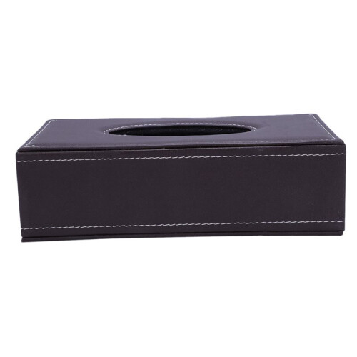 6X Portable Leather Rectangular Tissue Cover Box Holders Case Pumping Paper Hotel Home Car Gift Brown 1