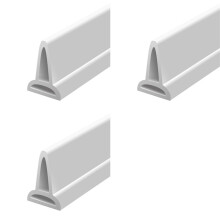 3X Silicone Bathroom Water Stopper Water Retaining Strip Bendable Door Washing Machine Shower Threshold Water Dam