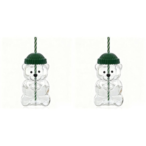 2X Bear Straw Cup - Cute Bear Cup with Straw 19oz, Cute Mugs, Large