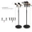 4 in 1 Microphone Clip Stereo T-Bar Thread Adapter Bar Mount Stand for Interview Speech Chorus Studio Live Recording 2