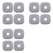 12 Peças de Esfregões de Microfibra, Refis, Escova Quadrada, Esfregão para Limpeza Profunda Úmida e Seca, Cuidados com Pisos de Madeira, Cozinha e