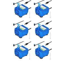 6X Katt Vattenfontänpump, Husdjursvattenfontänpump Ersättningspump DR-DC160 Motor för Rund, Blommössa Kattfontän